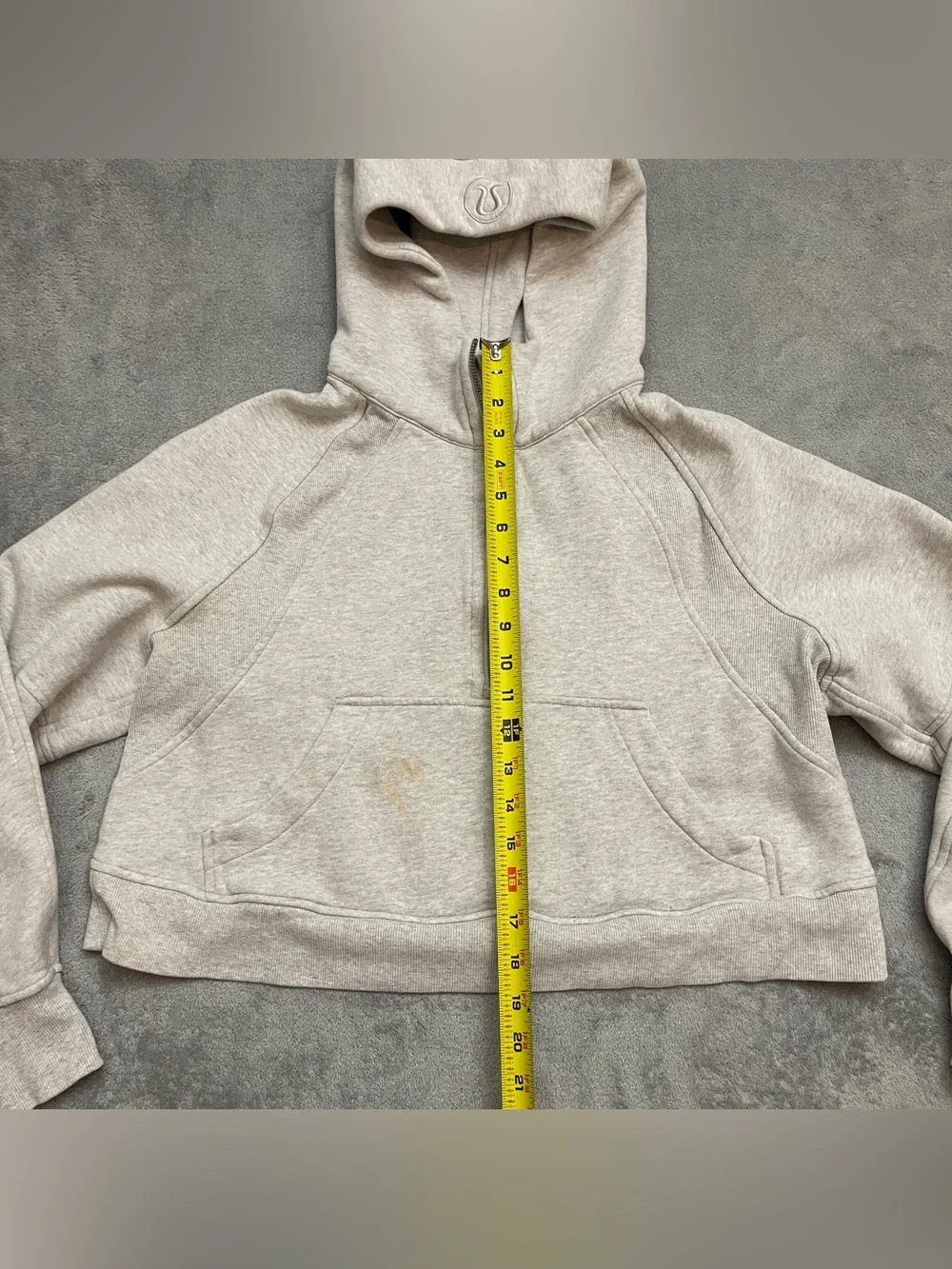 Lululemon Scuba Oversized 1/2 Zip Hoodie Heathered Core Ultra Light Grey M/L